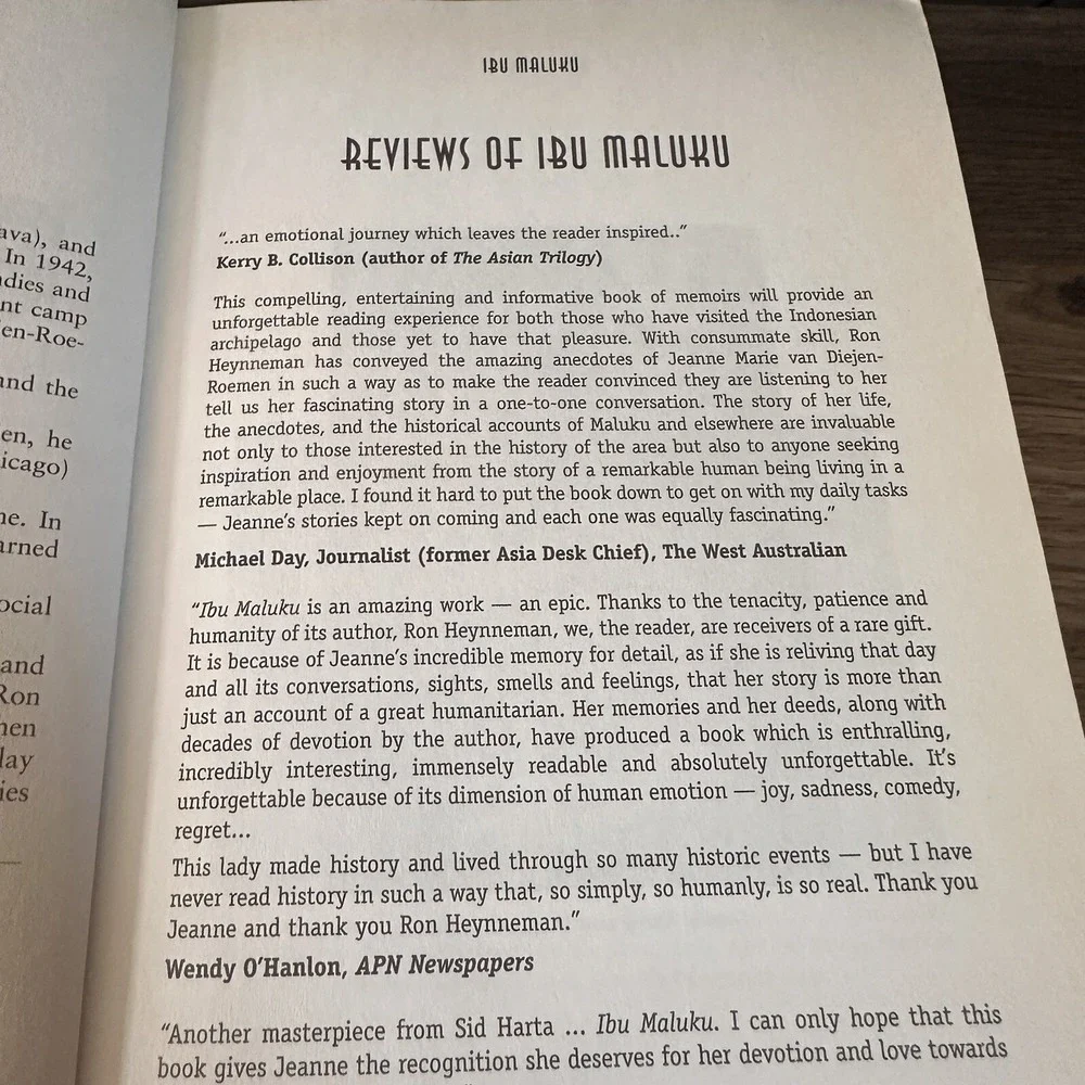 Ibu Maluku : The Story of Jeanne Van Diejen by Ron Heynneman 2002 Paperback